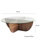 Table basse Lily marron - 90x30 cm