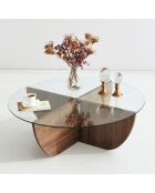 Table basse Lily marron - 90x30 cm