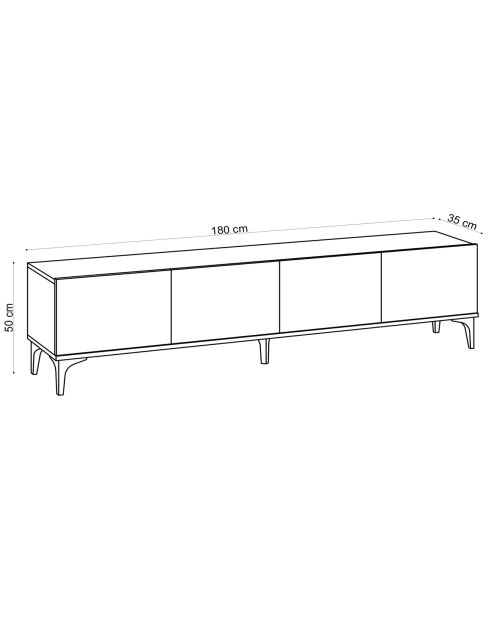 Meuble TV Nora marron - 180x50x35 cm