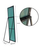 Miroir chevalet Cool Ayna noir - 50x170x60 cm
