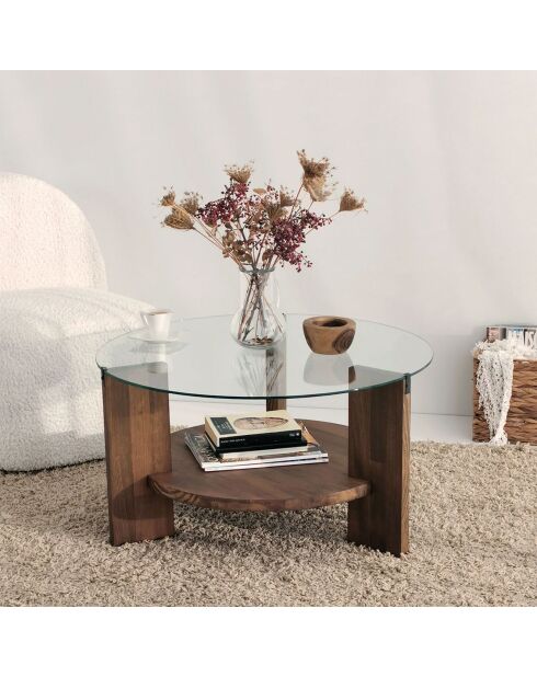 Bruine salontafel Mondo - 75x40x75 cm