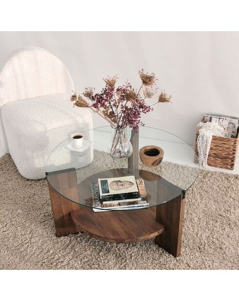 Bruine salontafel Mondo - 75x40x75 cm