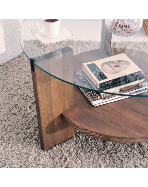 Bruine salontafel Mondo - 75x40x75 cm
