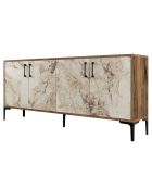 Console Kiev marron/blanc - 180x78x35 cm