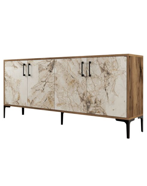 Consola Kiev marrón/blanca - 180x78x35 cm