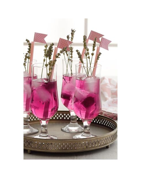 6 Verres à cocktail transparents - 38.5 cl