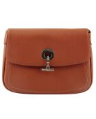 Sac bandoulière en Cuir Paris argile - 25x18.5x7.5 cm