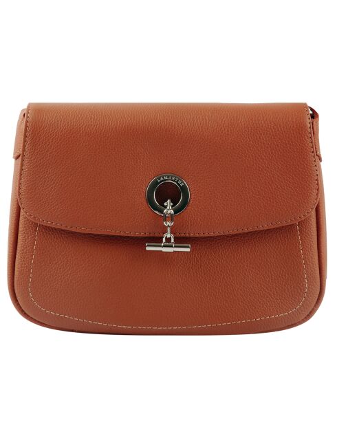 Sac bandoulière en Cuir Paris argile - 25x18.5x7.5 cm