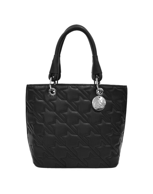 Sac à main en Cuir Stella noir - 24.5x23x12 cm