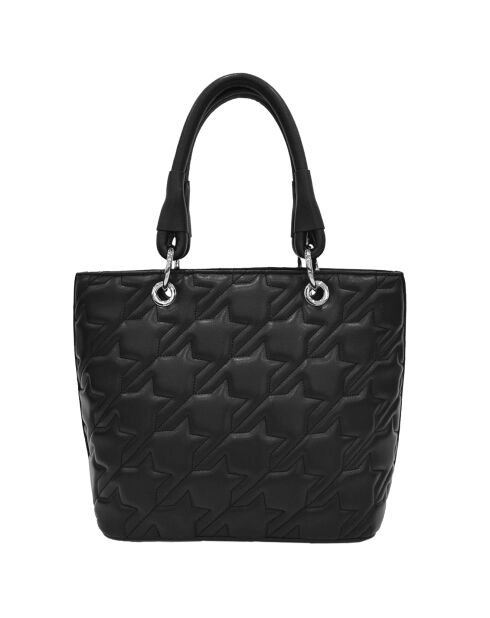 Sac à main en Cuir Stella noir - 24.5x23x12 cm