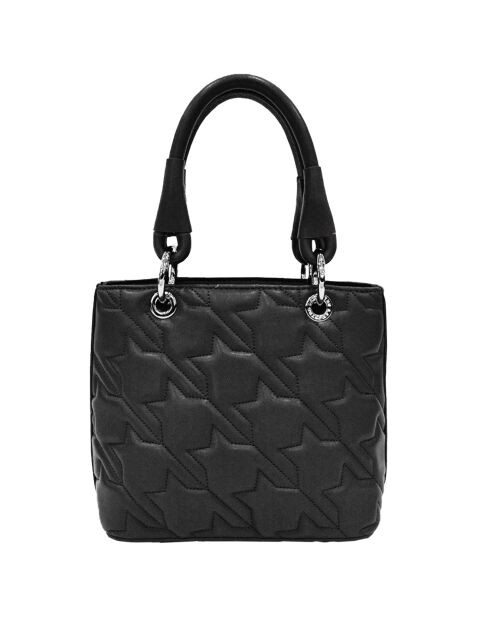 Sac à main en Cuir Stella noir - 20x18x10 cm