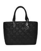 Sac à main en Cuir Stella noir - 35x25x11 cm
