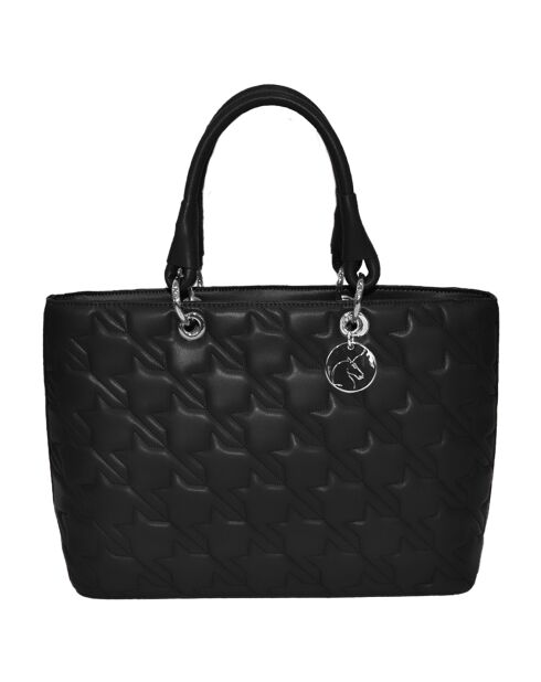 Sac à main en Cuir Stella noir - 35x25x11 cm