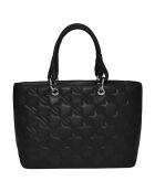 Sac à main en Cuir Stella noir - 35x25x11 cm