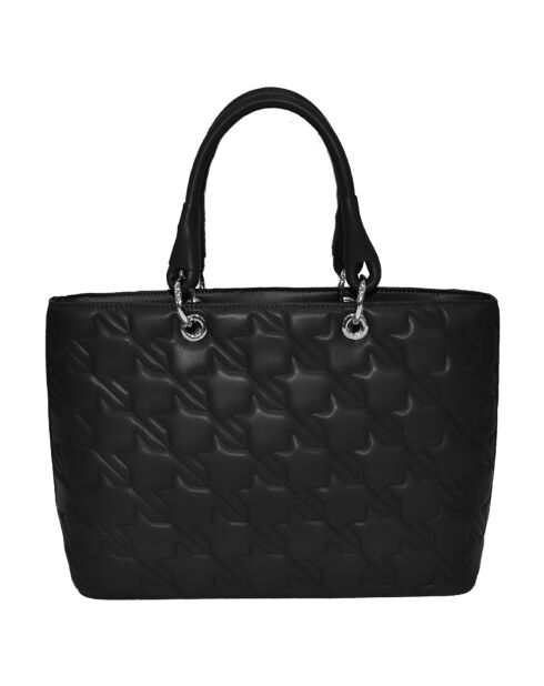 Sac à main en Cuir Stella noir - 35x25x11 cm