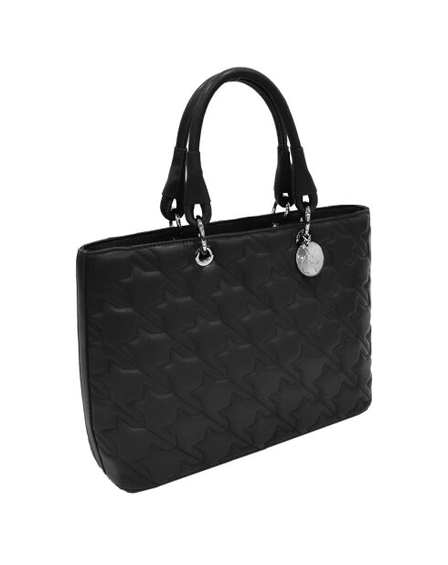 Sac à main en Cuir Stella noir - 35x25x11 cm