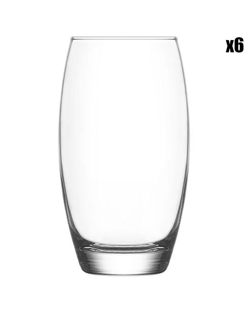 6 Verres long drink Empire transparents - 51 cl