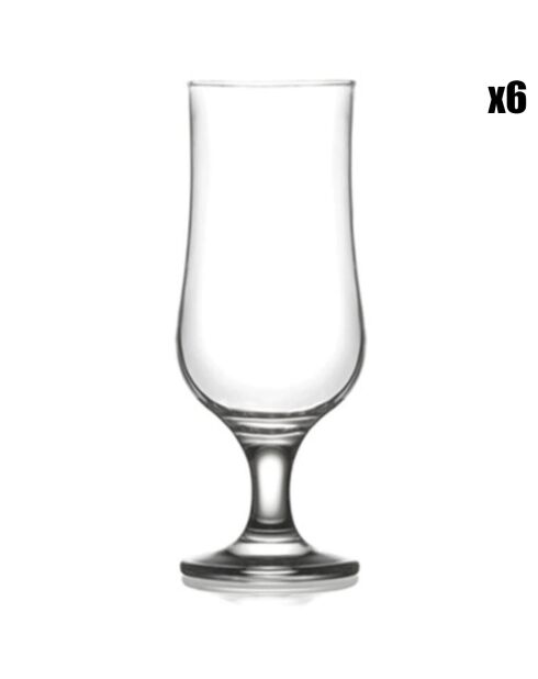 6 Verres à cocktail transparents - 38.5 cl