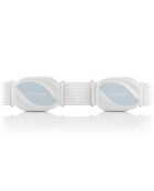 Ceinture de Massage Vibrante pour Sculpter le Corps Bubratt blanc/bleu