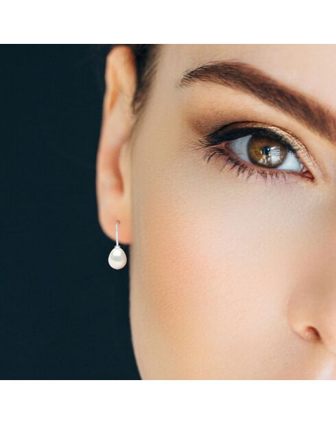 Boucles d'oreilles Argent Perles d'Eau Douce blanches