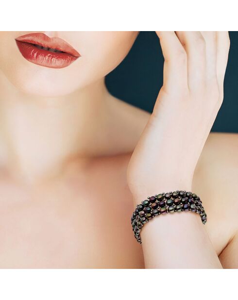 Bracelet Perles d'Eau Douce noires
