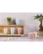 6 Tasses à café Pattern Color jaune/rouge - 9 cl