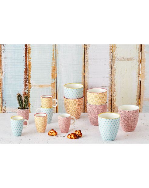 Service en Porcelaine Complet Color multicolore - 42 pièces