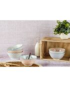 6 Bols petit-déjeuner Pastel rose pastel/bleu pastel/vert pastel - D.15 cm