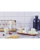 6 Tasses à café Pattern Pastel rose pastel/bleu pastel/vert pastel - 9 cl