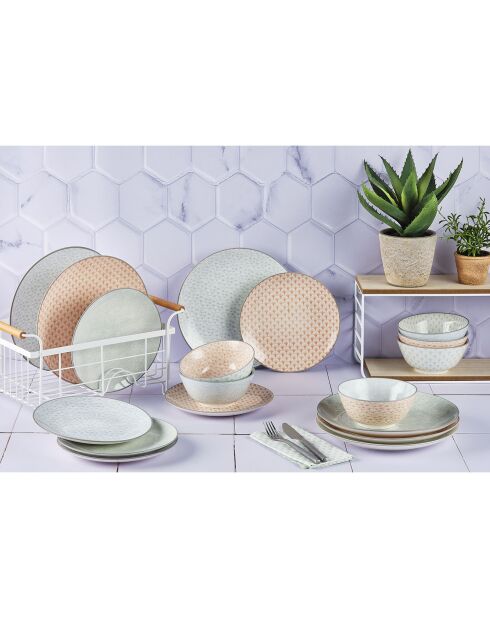 Service Les essentiels Pastel rose pastel/bleu pastel/vert pastel - 18 pièces