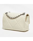 Sac porté épaule en Cuir Lena blanc cassé - 29x18x8.5 cm