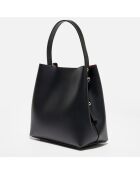 Jeny Beuteltasche aus Leder, 32 x 29 x 13 cm, Schwarz