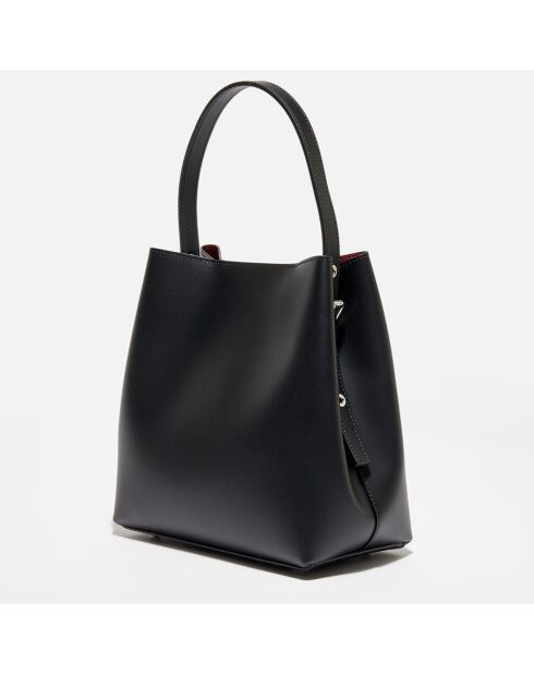 Jeny Beuteltasche aus Leder, 32 x 29 x 13 cm, Schwarz