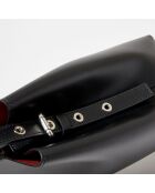 Jeny Beuteltasche aus Leder, 32 x 29 x 13 cm, Schwarz