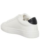 Sneakers Sofia blanc/noir - Plateforme 2.5 cm