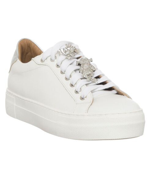 Sneakers en Cuir Neila blanches - Plateforme 3.5 cm