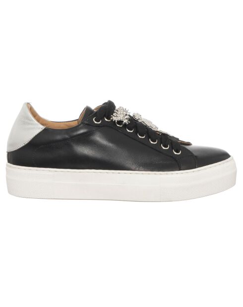 Sneakers en Cuir Neila noires - Plateforme 3.5 cm
