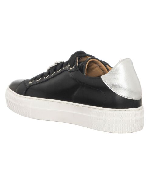 Sneakers en Cuir Neila noires - Plateforme 3.5 cm