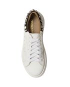 Sneakers en Cuir Martina blanc/noir - Plateforme 4 cm