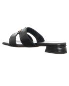 Mules en Cuir Mia noires - Talon 2 cm