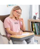 Bureau portatif avec plateau de rangement Larage marron