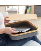 Bureau portatif avec plateau de rangement Larage marron