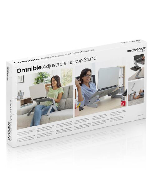 Table réglable positions multiples pour ordinateur portable Omnible grise