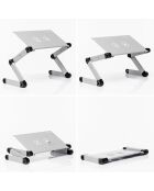 Table réglable positions multiples pour ordinateur portable Omnible grise