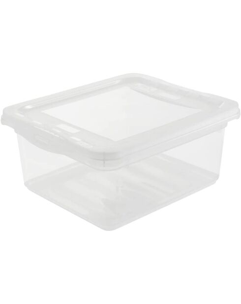 Boîte de rangement transparente - 19.5x16.5x8.5 cm