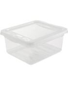 Boîte de rangement transparente - 19.5x16.5x8.5 cm