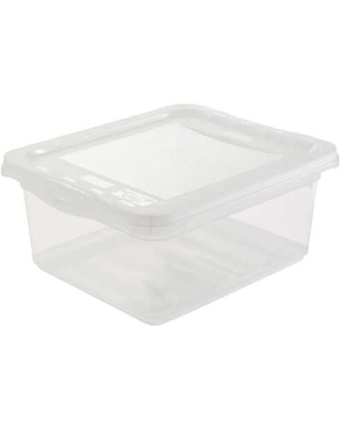 Boîte de rangement transparente - 19.5x16.5x8.5 cm
