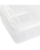 Boîte de rangement transparente - 19.5x16.5x8.5 cm