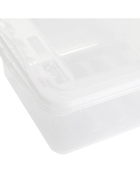 Boîte de rangement transparente - 19.5x16.5x8.5 cm