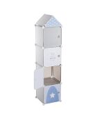 Étagère de rangement à colonne grise - 34x31.5x139 cm